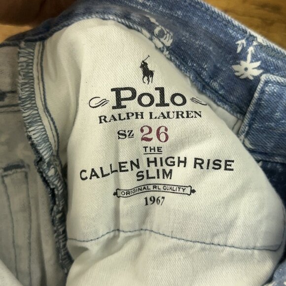 Polo Ralph Lauren Jeans Womens 26 High Rise Slim Fit Floral Print NWOT - Picture 11 of 14